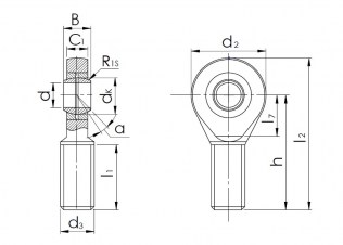 Подшипник Шарнирные головки с внешней резьбой Подшипник SA 25 T/K (POS 25) по выгодным ценам Новый Уренгой